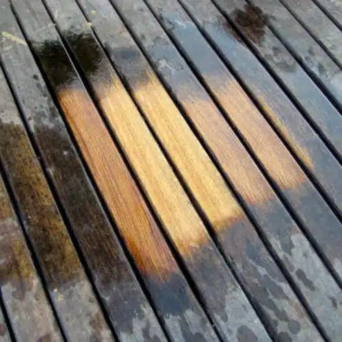 Aquanett being used on decking