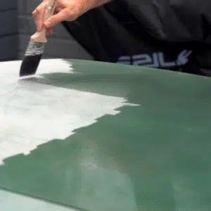 BEFORE & AFTER POLYTROL ON TABLE