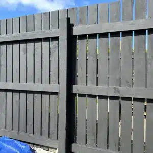 Fence after Shed & Fence Paint in Black