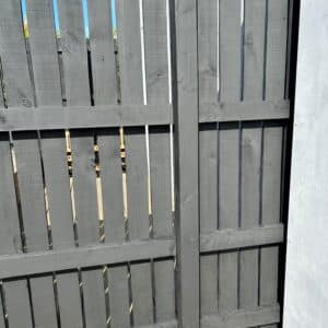 Fence after Shed & Fence Paint in Black