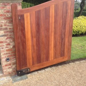 D1 Pro used on Iroko garden gates by R&A Pressure Washing Ltd