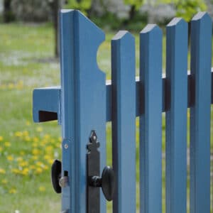 Decorative Metal Paint Owatrol Deco used on a wooden gate