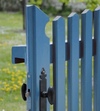 Decorative Metal Paint Owatrol Deco used on a wooden gate