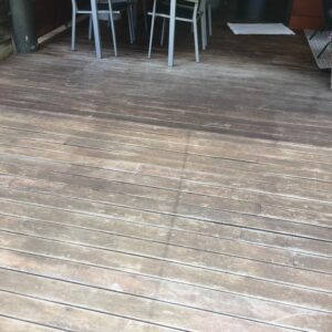 Teak deck before