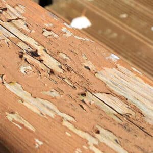 Deck with flaking Ronseal stain