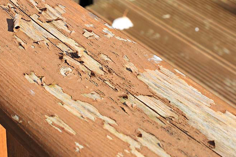 Deck with flaking Ronseal stain