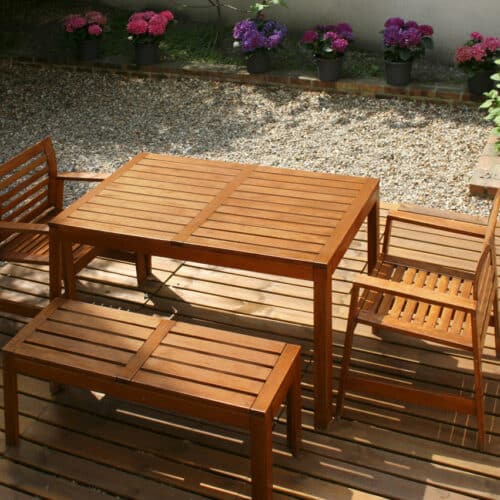 Aquadecks on garden furniture