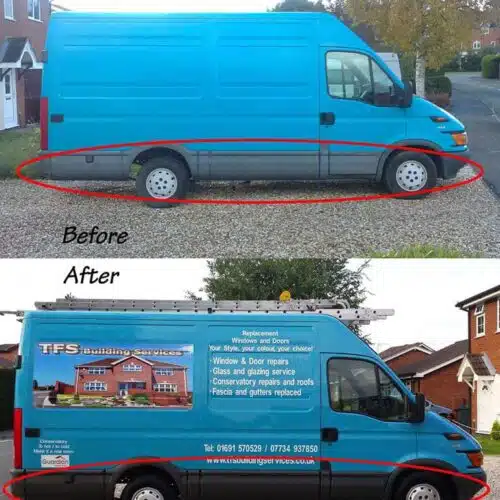 Polytrol colour restorer on a vans bumper