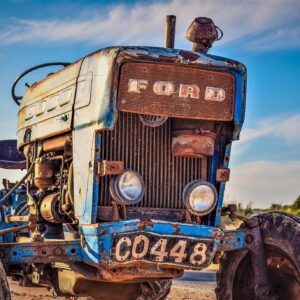 owatrol oil used on a vintage tractor