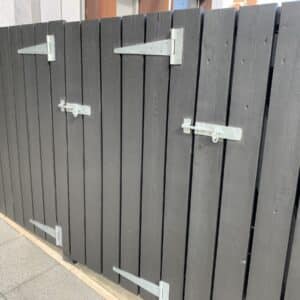 Bin storage finished in Black Shed & Fence Paint