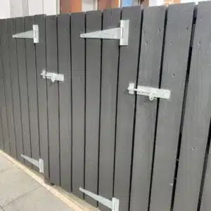 Bin storage finished in Black Shed & Fence Paint
