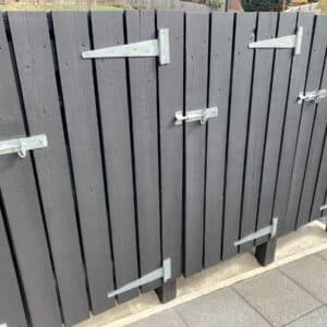 Bin storage finished in Black Shed & Fence Paint