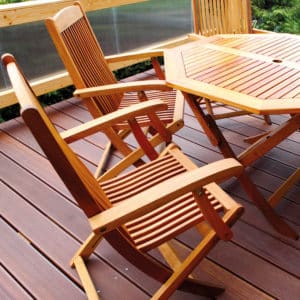 Teak Olje on garden furniture