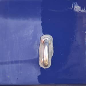 Before and after on a gelcoat using Gelcoat Restorer