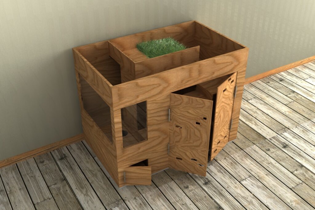 Rabbit Hutch Ideas - Green roofed rabbit hutch Green roof rabbit hutch