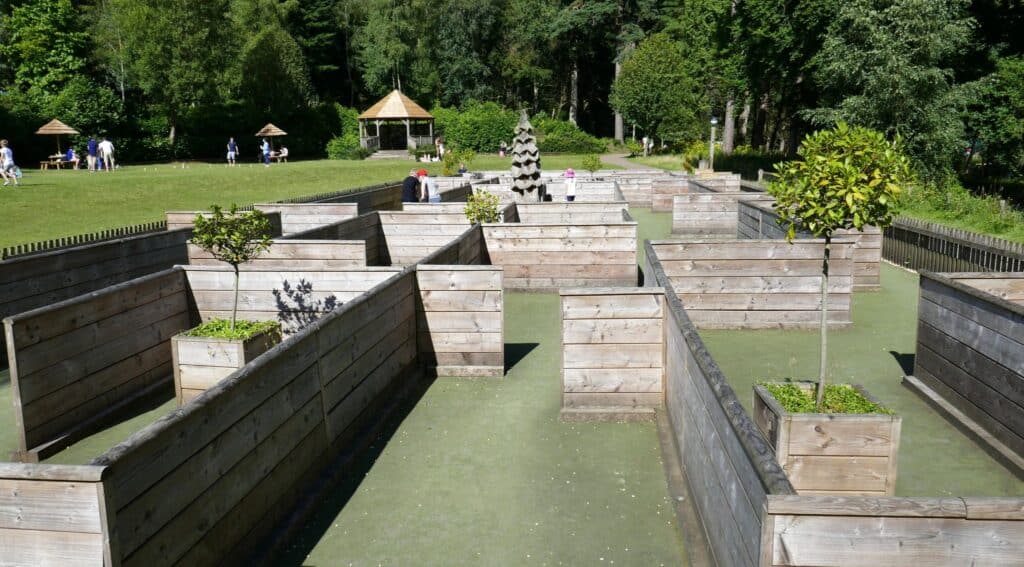 A maze made from pallets A maze made from pallets