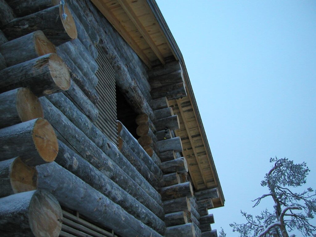 Log cabin close up Log cabin close up