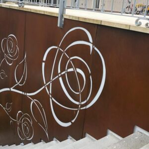 Oxid Vernis on decorative metal fascia