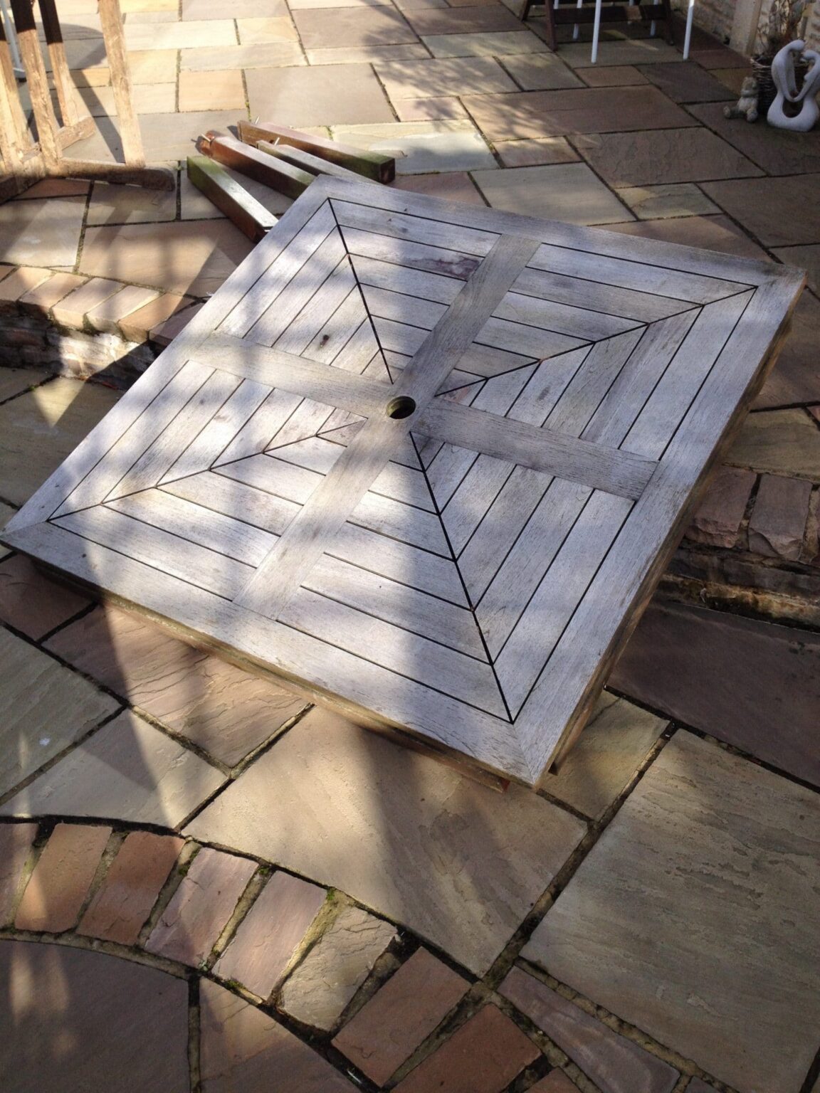 Teak garden table restored with Teak-Olje | Owatrol Direct