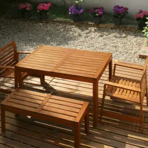 Garden furniture finished with Aquadecks