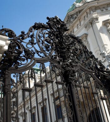 Black AP60 on gate of Belvedere Palace, Vienna