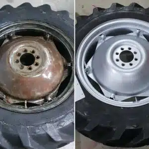 Before and after RA85 on wheel
