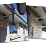 Before and after application of Owatrol Deco on metal work