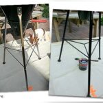 Before and after application of Owatrol Deco on metal work