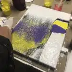 Paint pouring artist uses Floetrol at an event