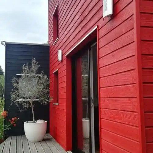 wood cladding finished with SCS