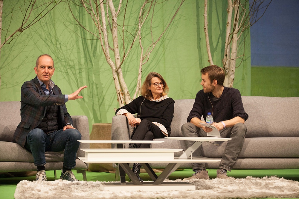 Kevin McCloud holding a seminar on the Grand Theatre Stage Kevin McCloud holding a seminar on the Grand Theatre Stage