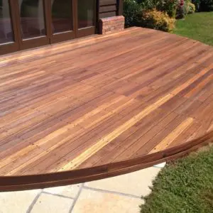 Textrol on a balau garden deck