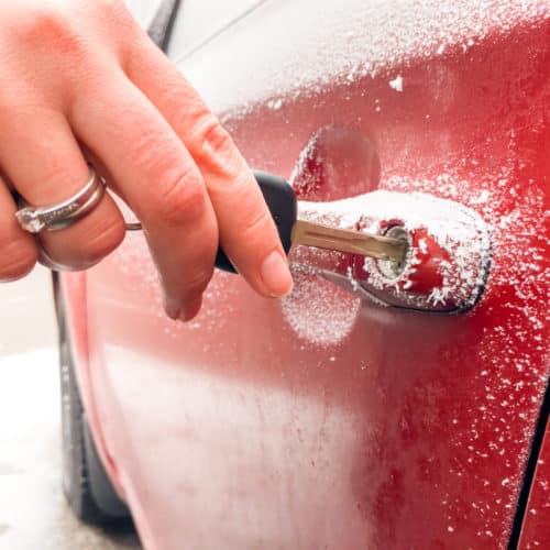 How to unfreeze a frozen car door lock