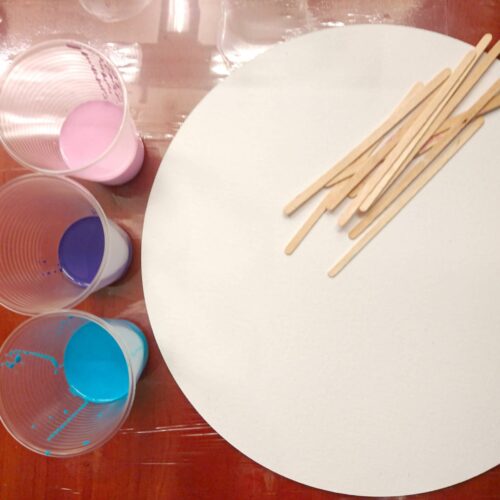 Paint pouring supplies