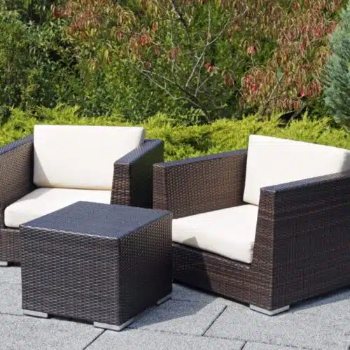 Garden rattan furniture