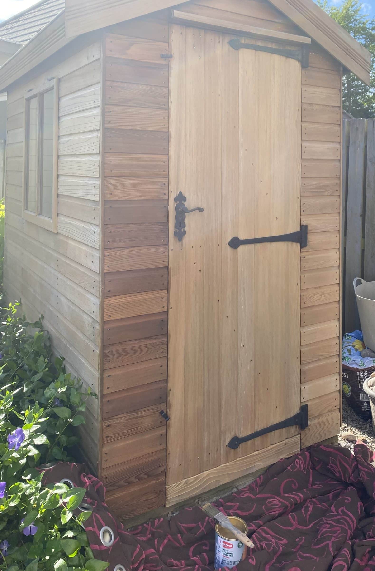Cedar shed after Owatrol by Karen Park
