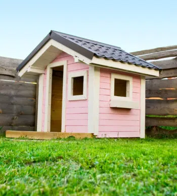 Playhouse painted pink