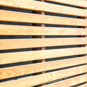 New slatted garden fence