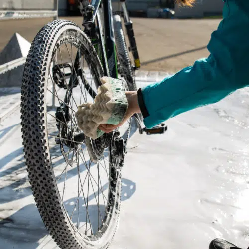 Bike being washed