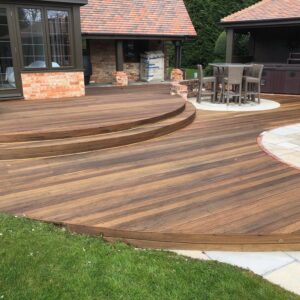 Balau decking after Net-Trol and Aquadecks by R&A Pressure Washing Ltd