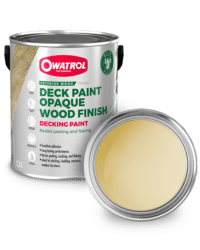 Birch Wood Decking Paint swatch with tin
