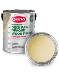 Birch Wood Decking Paint swatch with tin