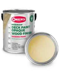 Birch Wood Decking Paint swatch with tin