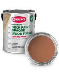 Cedar Decking paint swatch with tin