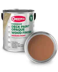 Cedar Decking paint swatch with tin