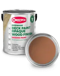 Cedar Decking paint swatch with tin