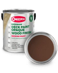 Coffee Decking paint swatch with tin