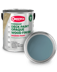 Light Blue Decking Paint with tin