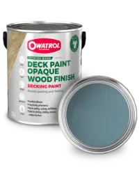 Light Blue Decking Paint with tin