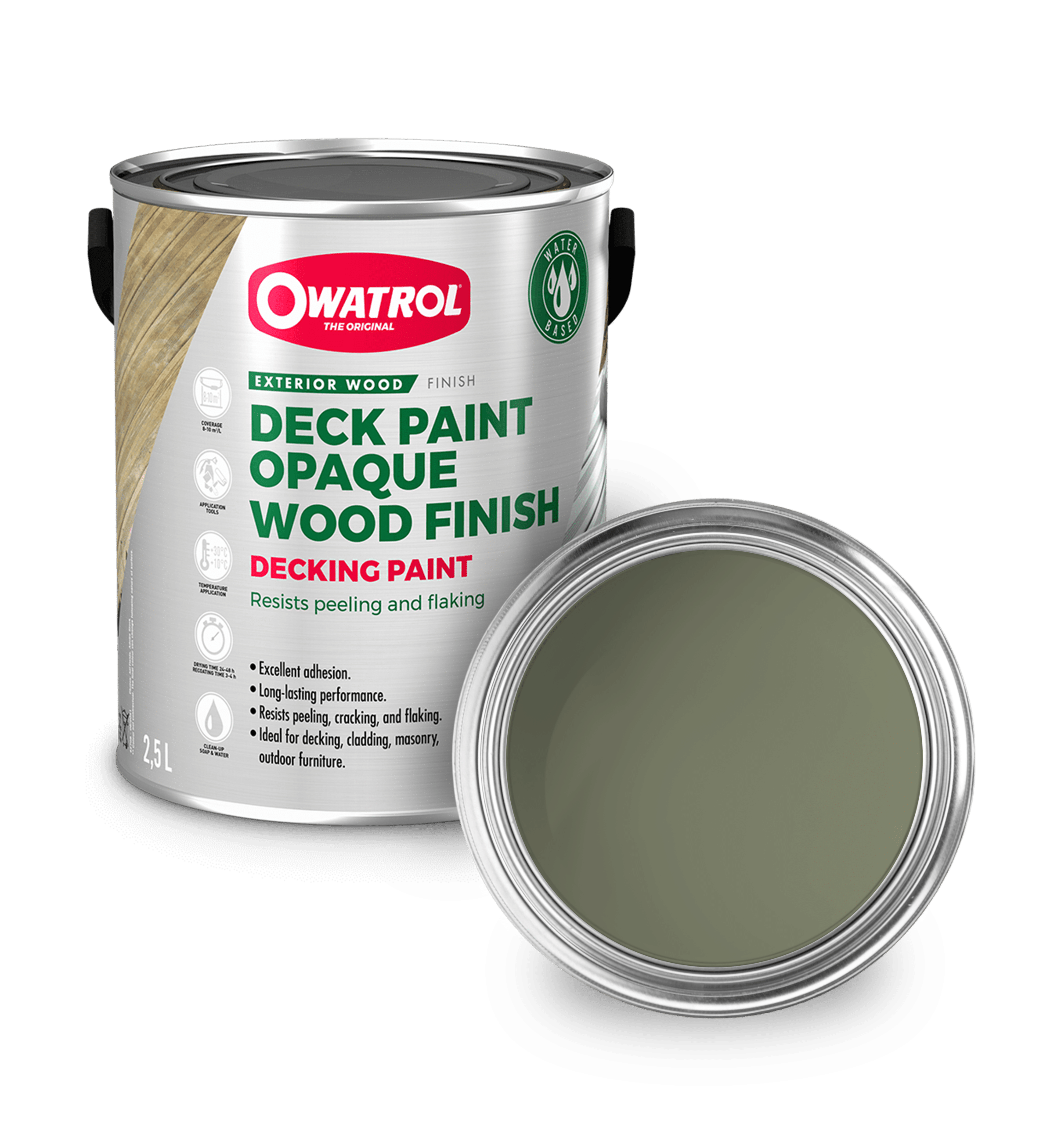 Light Green Decking Paint with tin